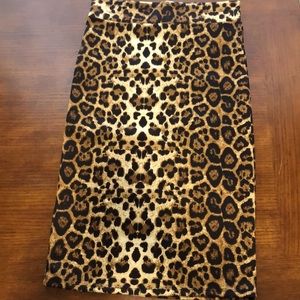 Leopard Pencil Skirt